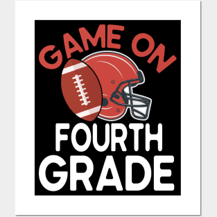 Football Player Student Back To School Game On Fourth Grade Posters and Art